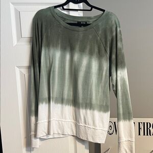 a.n.a Olive and White Ombre Sweatshirt